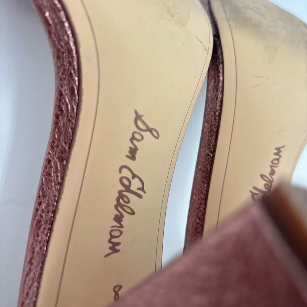 Sam Edelman Rose Gold‎ Block Heel Sandals